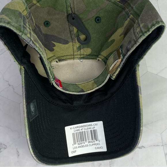 47 Brand Los Angeles Clippers Camo Green Hat Adjustable Strapback OSFA Cap New - Picture 5 of 5